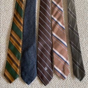 vintage skinny neck ties 2 Dior 5 total